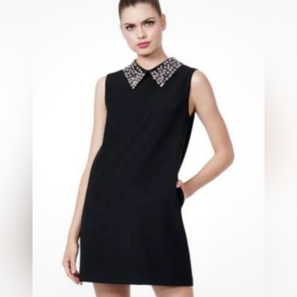 NWT Betsey Johnson Black Sleeveless Dress with Embellishments size 12 - Picture 12 of 12
